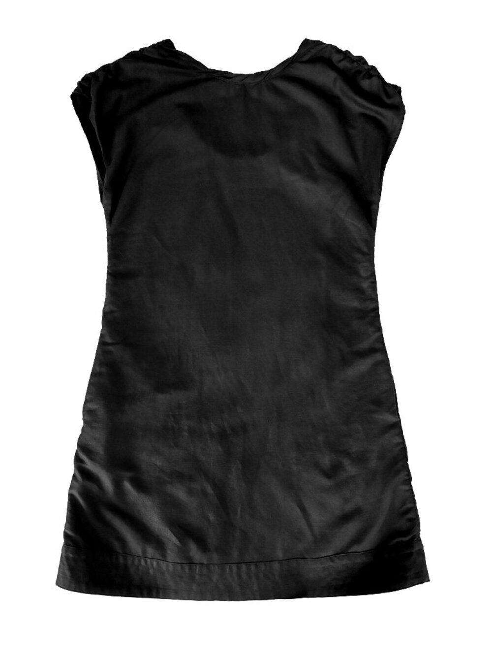 Steven Alan for Uniqlo Linen-Cotton Black Mini Dress with Open Scoop Back